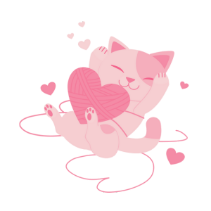 yarn and have a kitty chasing it